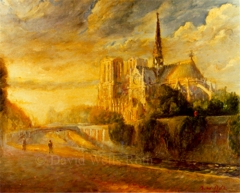 Notre Dame at Sunset
