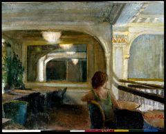 Up stairs in the Angelina, oil on canvas, 1987