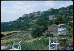 Painting near Gourdes, France, 1982