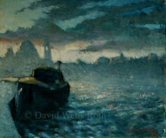 Venice sunset, oil on canvas, 1984