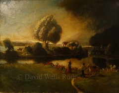 Fantacy landscape, oil on canvas,