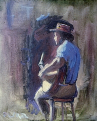 Night Guard, oil on canvas, 1981