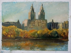 Central Park looking west, oil on canvas,