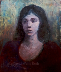 Head of a Girl, oil on canvas,