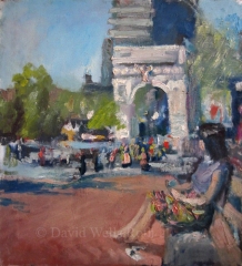 Washington Square, oil on canvas,