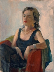 Seated Girl in Red Chair