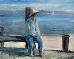 Seated Girl in Blue