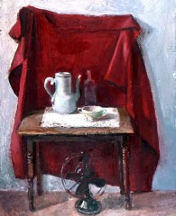 Still Life with WHite Pitcher and GE Fan